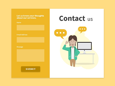 Daily UI #028 | Contact us