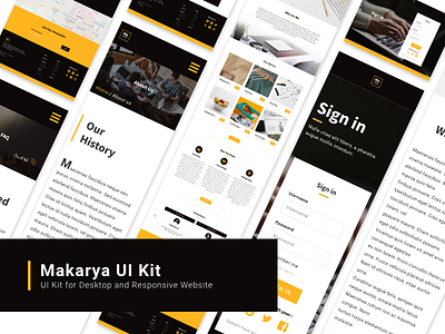 Makarya | HTML Website Template (Desktop & Responsive) bootstrap design responsive design responsive layout typogaphy ui ui ux user experience user inteface ux web website white space