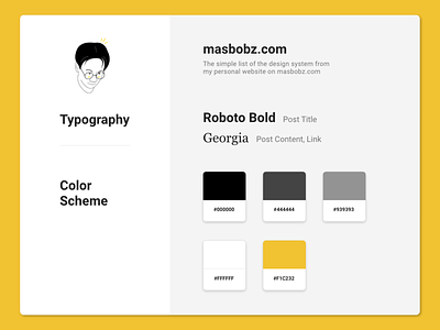 masbobz.com Design System color scheme design system typography ui uiux user experience user interface ux