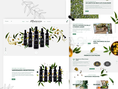MONTEROSA Website Redesign clean elegant olive oil web webdeisgn website