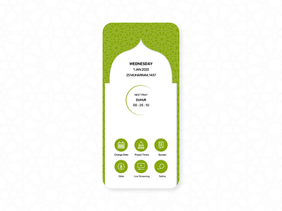 Islamic Timeline artistic concept design illustration islamic mobile ui prayer ui