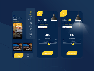 Smart Hotel App design hotel living smarthome ui