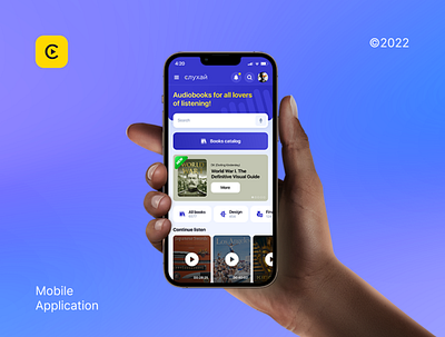 Audiobooks app app application audio audiobooks books concept design mobile read ui ux
