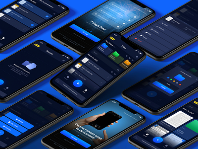 Scanner App android app application concept dark design ios mob mobile onboarding photo scanner ui ux