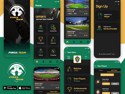 ForzaTeam app illustration sketch ui ux