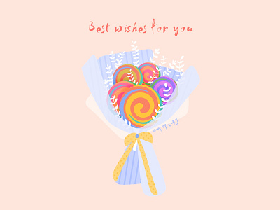 A bunch of lollipops illustration