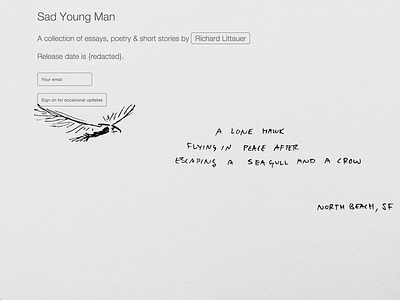 Sad Young Man art background drawing minimal website
