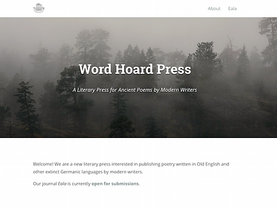 Word Hoard Press blog minimalism press