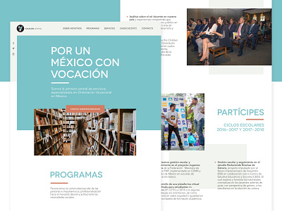 Vocación Central sketch ui web design website design