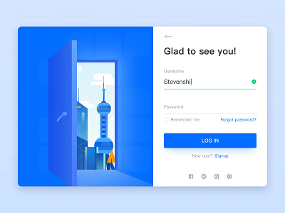 Web Log In design illustration ui ux web