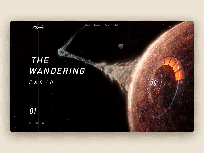 The Wandering Earth animation design ui ux web