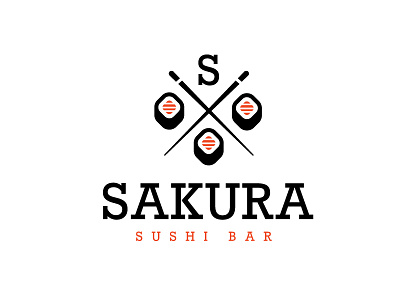 18 Sakura chopstick emblem sushi