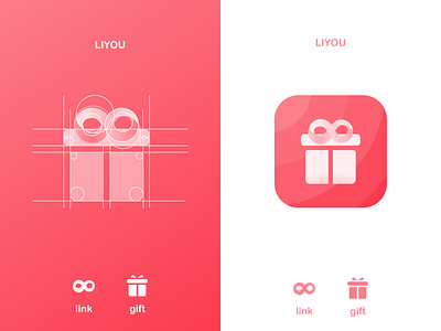 LIYOU APP ICON——Daliy UI 01 app icon appicon branding gold icon ui 创意 礼物 礼物盒 简约 链接