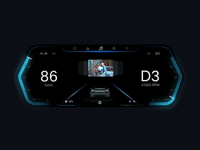 Daily UI -Vehicle Dashboard car dashboard app dashboard template dashboard ui music music player music player ui speed vehicles