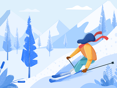 Daily UI -Ski illustration