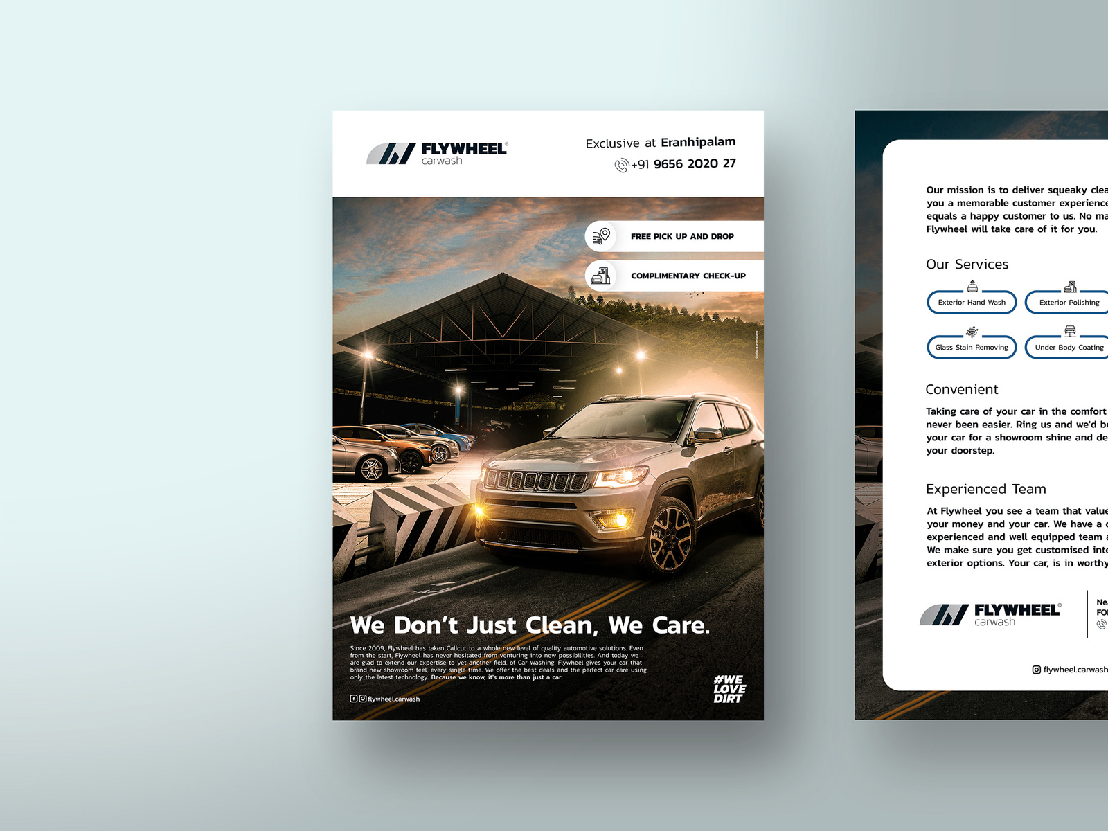 Poster for Flywheel Carwash by Fayad Korakkath on Dribbble