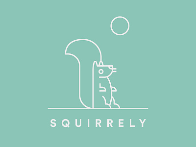 Squirrely Final Logo branding geometric logo monoline