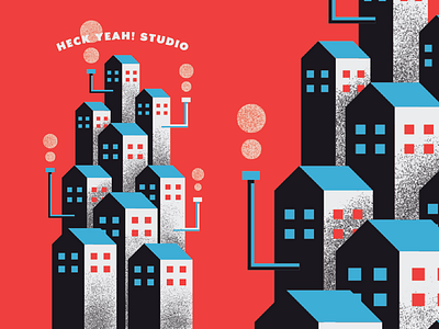 buildings a la heck yeah! geometric illustrator texture vector