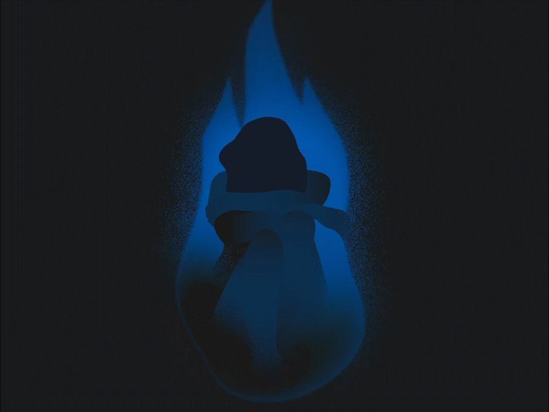 Blue Girl 2d after affects animatedgif animation animation 2d blue dark darkness design fire fire animation gif girl illustration motion motion graphic sad