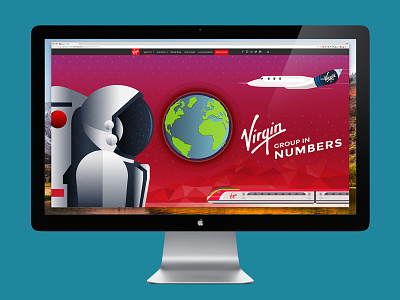 Virgin Group In Numbers design illustration infographic virgin