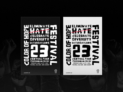 Color Of Hope Posters branding color color of hope design festival letters logo logo design mark portfolio poster