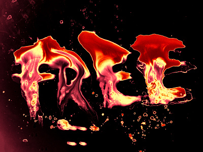 Free abstract color fire free liquid