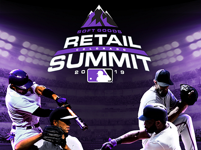MLB Retail Summit Graphic baseball design mlb poster poster design purple