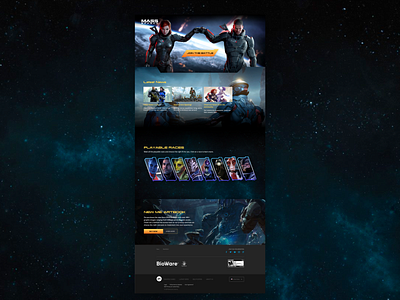 Mass Effect Concept Web branding clean design flat graphic interface ui ux vector web webdesign