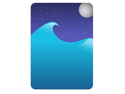 Midnight Ocean Card branding clean color concept design flat graphic graphic art illustration interface minimal ui ux ux ui vector