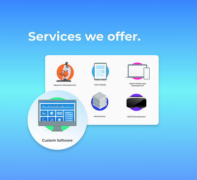 Services We Offer branding clean color concept dailyui design flat graphic illustration interface ios minimal ui ui ux userexperience ux ux ui vector web website