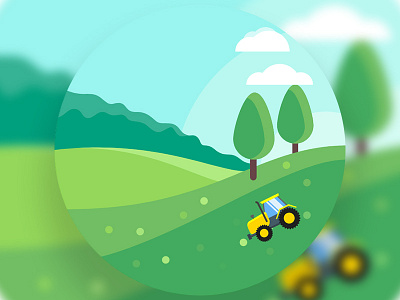 Farm SVG Animation using GSAP(TweenMax JS) animation branding clouds design farm farmer farming flat gsap illustration svg animation tractor trees tweenmax ui vector website