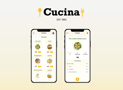 Cucina app app design best clean clean ui delivery food food app fresh italian italian restaurant mobile app mobile ui restaurant branding simple uidesign