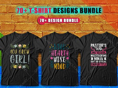 70  T shirt Design Bundle