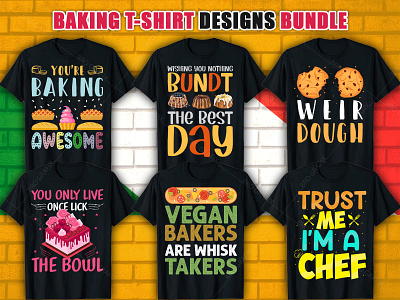 70+ Baking T-shirt Design Bundle Package