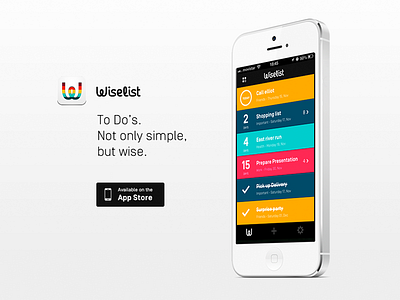 Wiselist App – Website app colors home page iphone to do wiselist