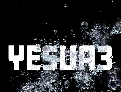 underwater text graphic design