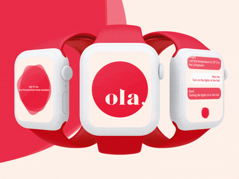 ola - assistant for the smart home app automated conversational ui smarthome smartwatch ui ux voice assistant