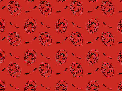 Pattern Design - Roaring 20s adobe illustrator art deco art style black charleston dancers design design pattern design patterns digital art illustration monochrom red roaring20s stylized