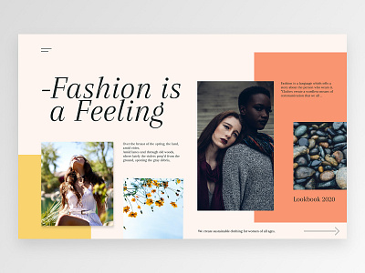 Spring fashion landingpage lookbook spring web