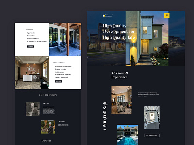 Hayes Development - Web Design landing page modern real state ui ux web design