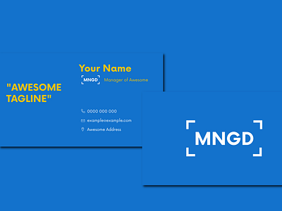 Business cards for MNGD brand identity branding business cards corporate logo technology