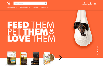 Pet store concept adobe xd awesome design ui uiux ux web website