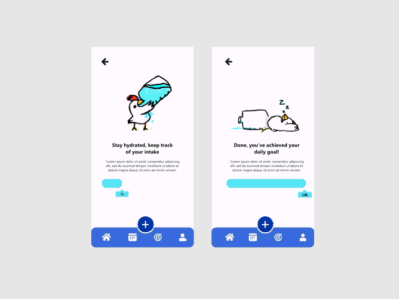 Stay Hydrated animation mobile motion graphics ui ux