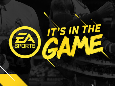 EA Sports black ea ea games ea sports game games lettering madden typography video game yellow