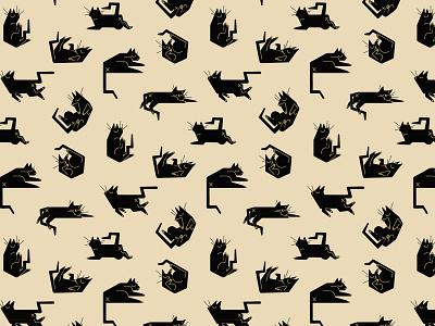 Cat Pattern butts cats napping