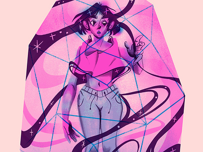 Rock Candy blue crystal gems pink riso