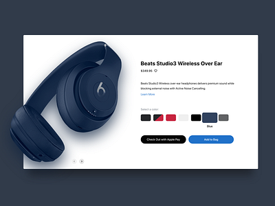 Beats Studio3 apple beats by design minimal ui uiux design ux web web design