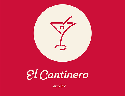 El Cantinero branding design flat icon illustration logo