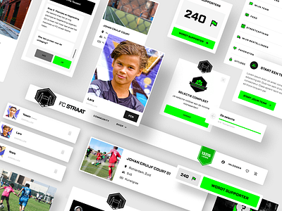 FC straat - Designs system components component components concept design designsystem desktop design football ui ux