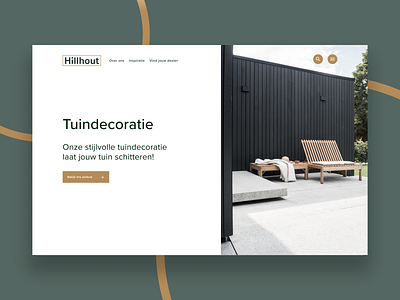 Hillhout - Concept design branding concept editorial gardens identity design landing page layout outdoor